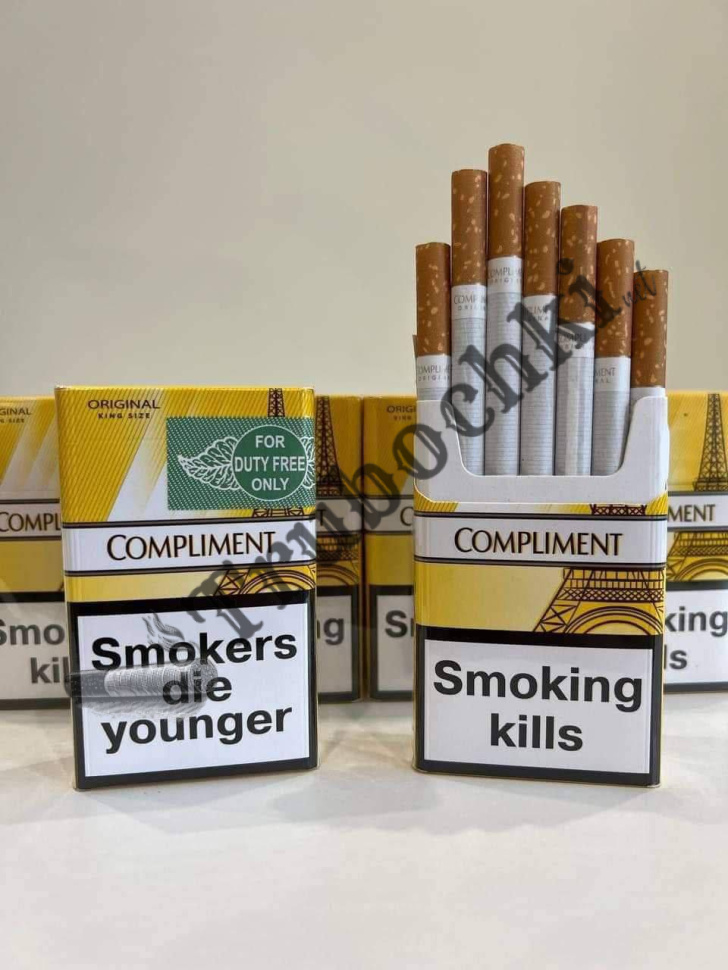 СИГАРЕТЫ COMPLIMENT YELLOW KING SIZE (КОМПЛИМЕНТ ЖЕЛТЫЙ) оптом