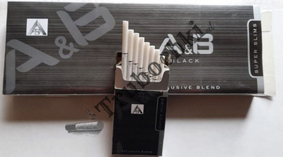 СИГАРЕТЫ A&B SUPER SLIMS BLACK