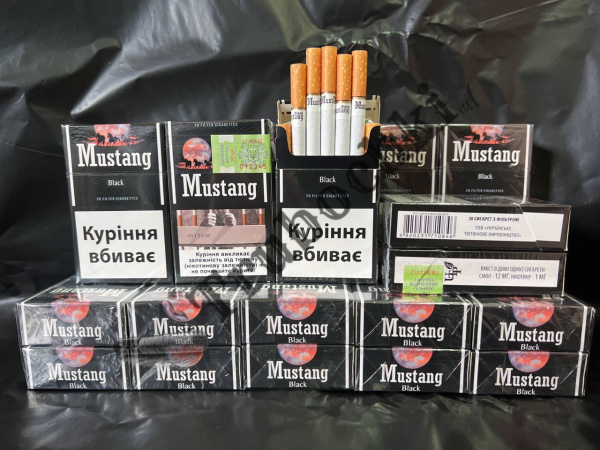 СИГАРЕТЫ MUSTANG KING SIZE BLACK (Мустанг Черный)
