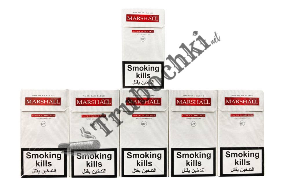 СИГАРЕТЫ MARSHALL SUPER SLIMS RED (МАРШАЛ СУПЕР СЛИМС КРАСНЫЙ) оптом